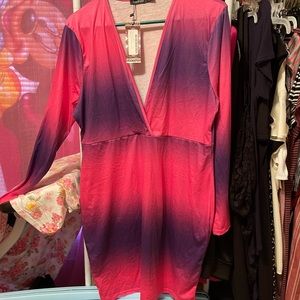 New BooHoo Tunic pretty purple and pink size 16